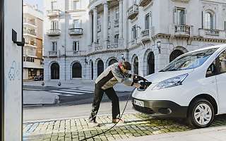 ev van charging plugging 01