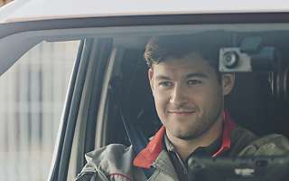 Fleet manager checking the truck dashcam footage