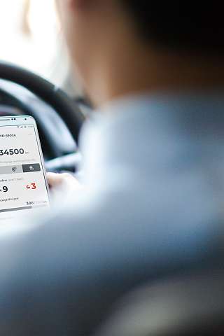 Carnet de bord de suivi du kilométrage véhicule sur mobile