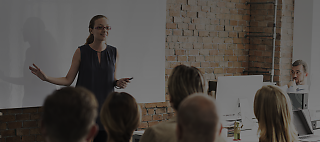 woman presenting
