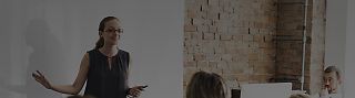 woman presenting