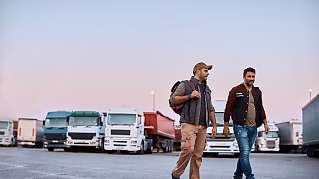 truck drivers talking