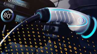 ev charger with numbers