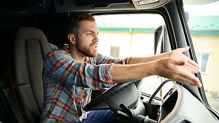 truck driver annoyed