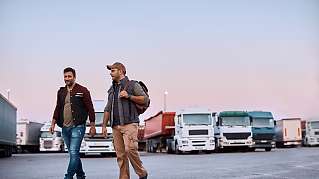 truck drivers talking