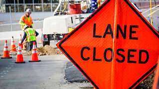 lane closed