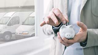 save money piggy bank with eco driving