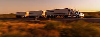 long truck sunset