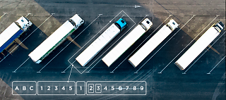 truck depot with vehicle identification number