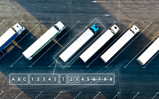 truck depot with vehicle identification number