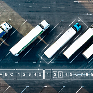 truck depot with vehicle identification number