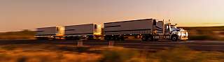 long truck sunset