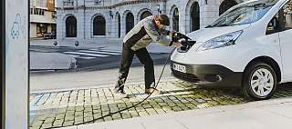 ev van charging plugging 1