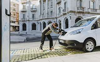 ev van charging plugging 1