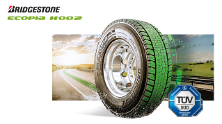 Los neumáticos ECOPIA H002 de Bridgestone son la mejor solución para reducir los costes operativos, especial­mente en flotas de larga distancia.