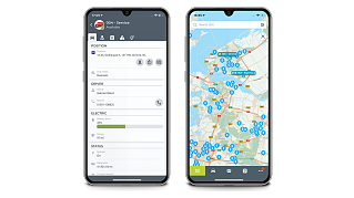 Monitoring EV fleets Webfleet mobile app