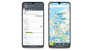 PRO M mobile mMap with all data of electric vehicles for management