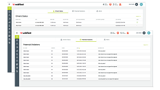 Las alertas de Webfleet eLogs advierten sobre posibles infrac­ciones en las horas de conducción.