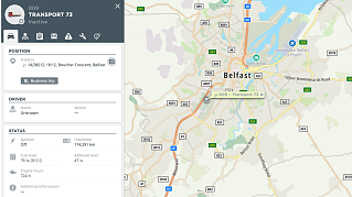 Los datos de la gestión de flotas de vehículos en mapa interactivo.