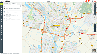 Webfleet tracking software map