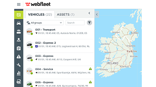 Intuitive interface of Webfleet vehicle tracking