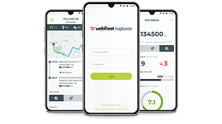 Interfaz móvil de Webfleet logbook