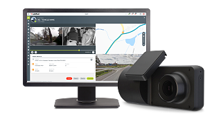 Dashboard Webfleet con video integrati realizzati dalla dashcam