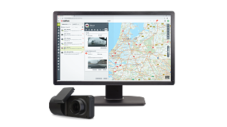 Seguridad de flotas de transporte y dashboard con cámara