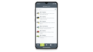 fleet management app Webfleet con lista dei veicoli monitorati