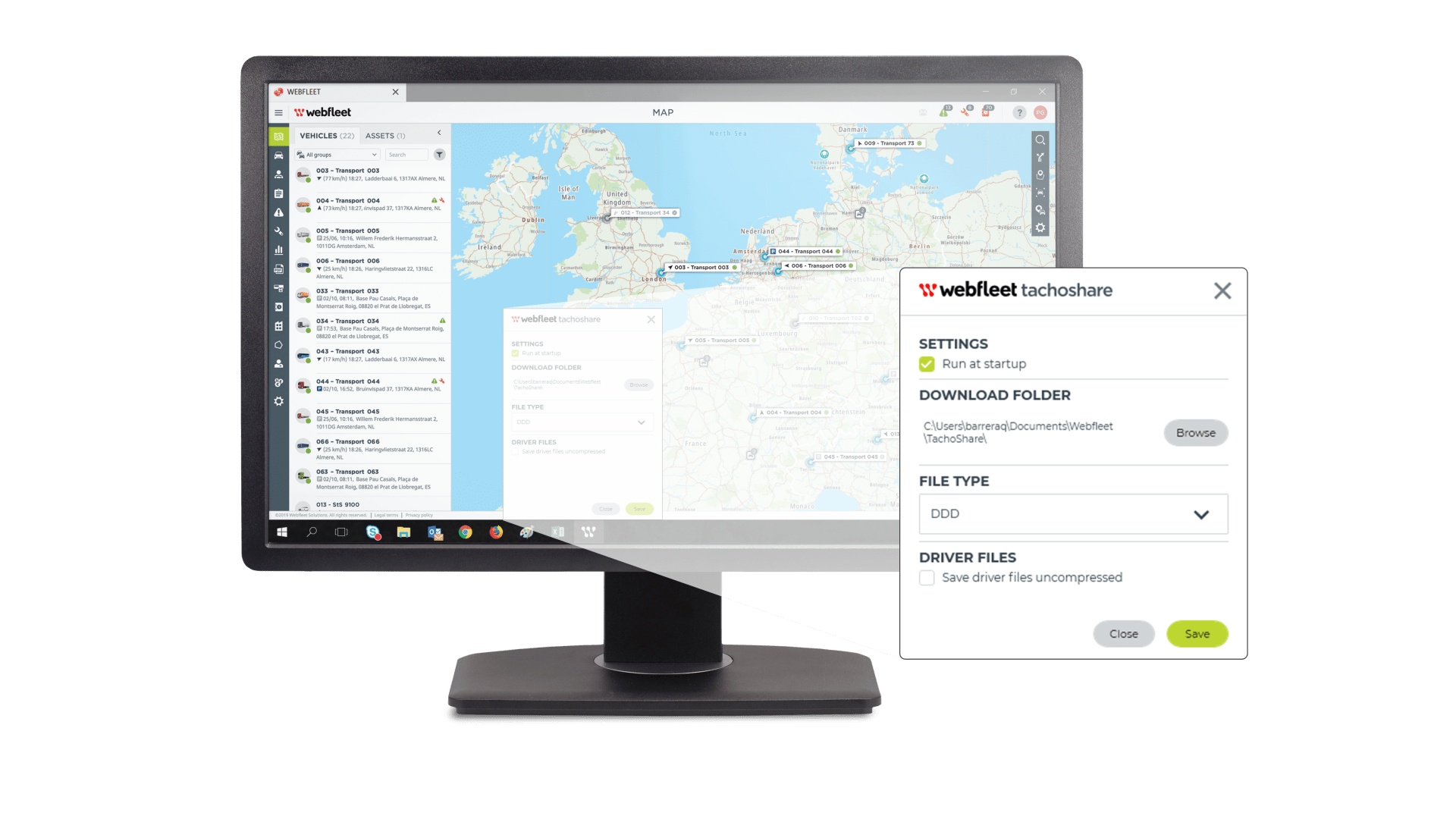 interface Webfleet tachoshare