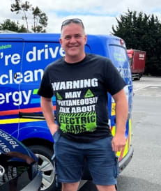 Richard Parker of Webfleet participates in the Great British EV Rally